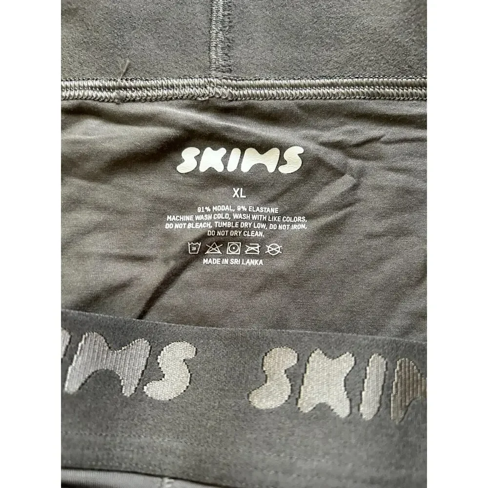 Skims NWT Stretch 3 Inch Boxer Brief Gunmetal Size XL